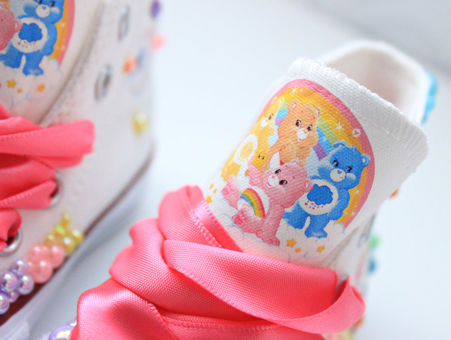 Care Bear shoes- Care Bear bling Converse-Girls Care bear Shoes-Care Bear shoes