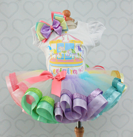 Carousel tutu set-Carousel outfit-Carousel dress-carousel birthday outfit