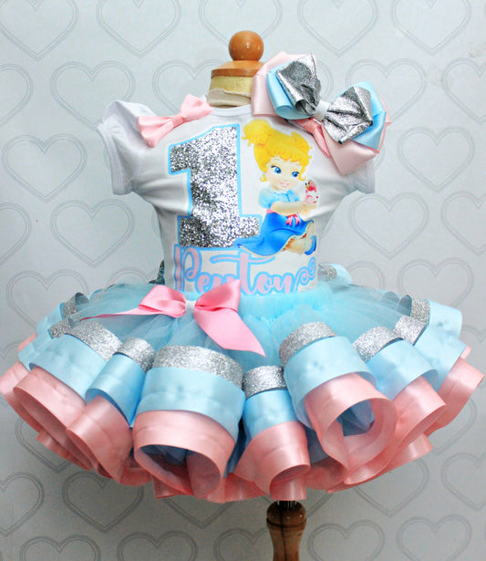 Cinderella tutu set- Cinderella  outfit-Cinderella  birthday outfit
