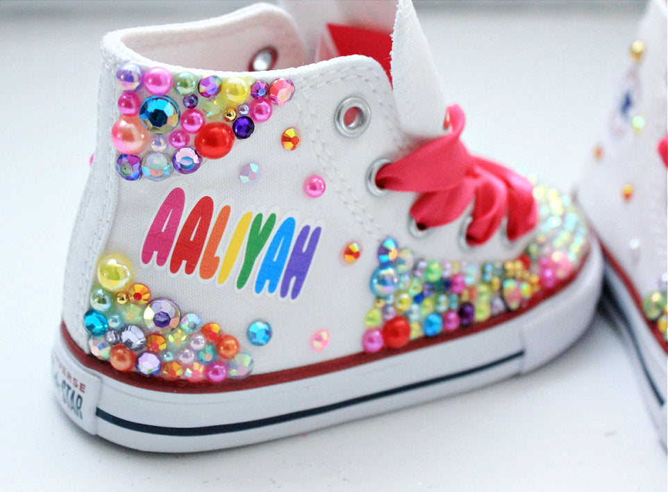 Cocomelon shoes- Cocomelon bling Converse-Girls Cocomelon Shoes-Cocomelon Converse