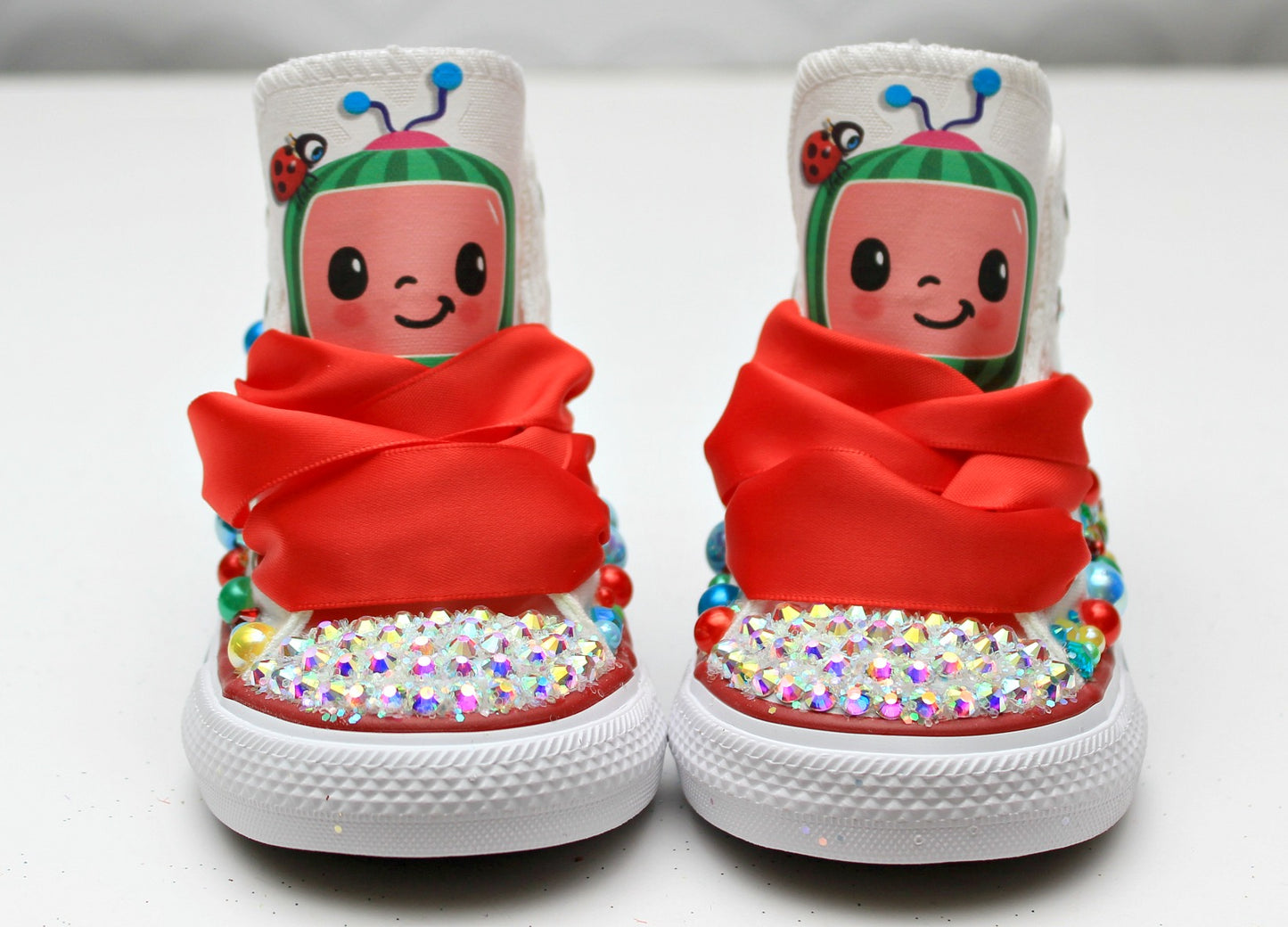 Cocomelon shoes- Cocomelon bling Converse-Girls Cocomelon Shoes-Cocomelon Converse