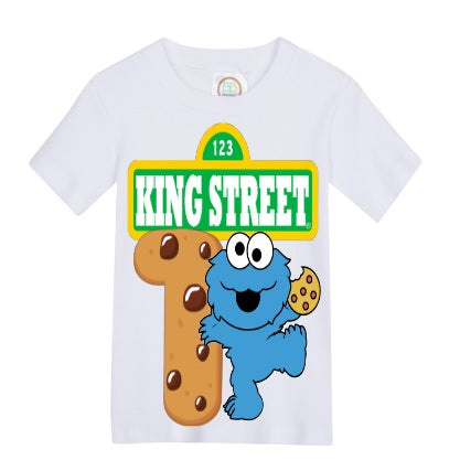 Cookie Monster boys outfit - Cookie Monster Denim Set-Boys Cookie Monster denim set- Cookie Monster Birthday outfit