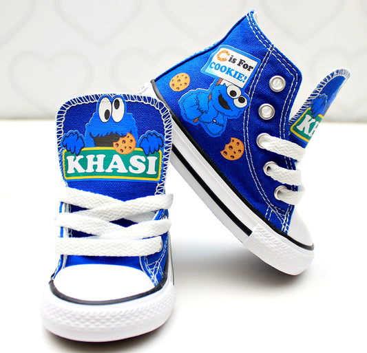 Cookie Monster shoes- Cookie Monster Converse-Boys Cookie Monster Shoes