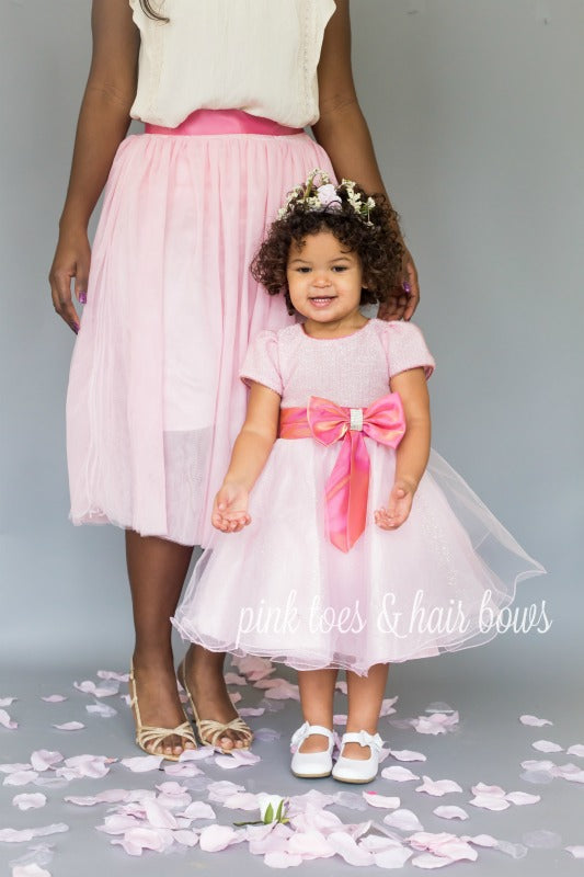 Princess in Pink Dress-Ready to ship Pink Toes & Hair Bows Princess in Pink Dress-Ready to ship Pink Toes & Hair Bows