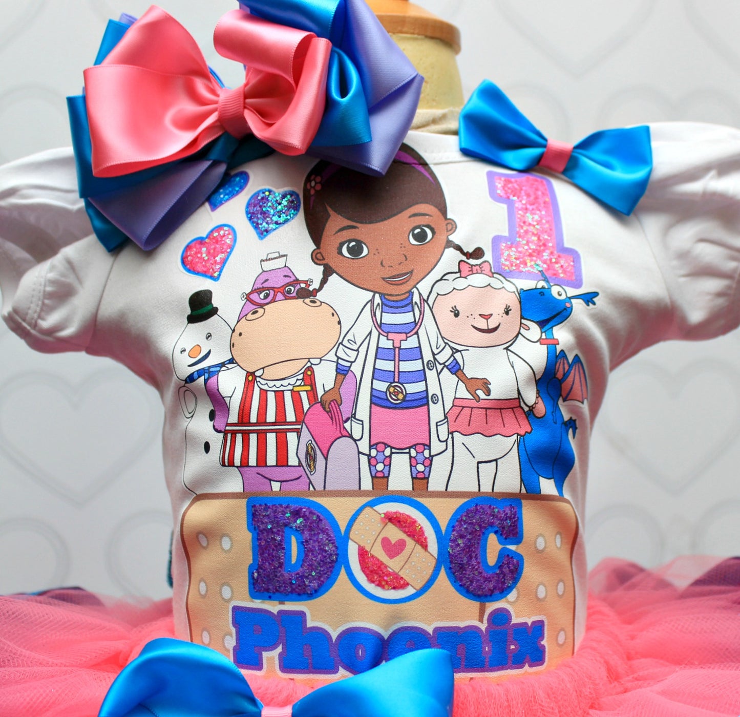 Doc mcstuffins tutu set- Doc mcstuffins outfit-Doc mcstuffins birthday outfit