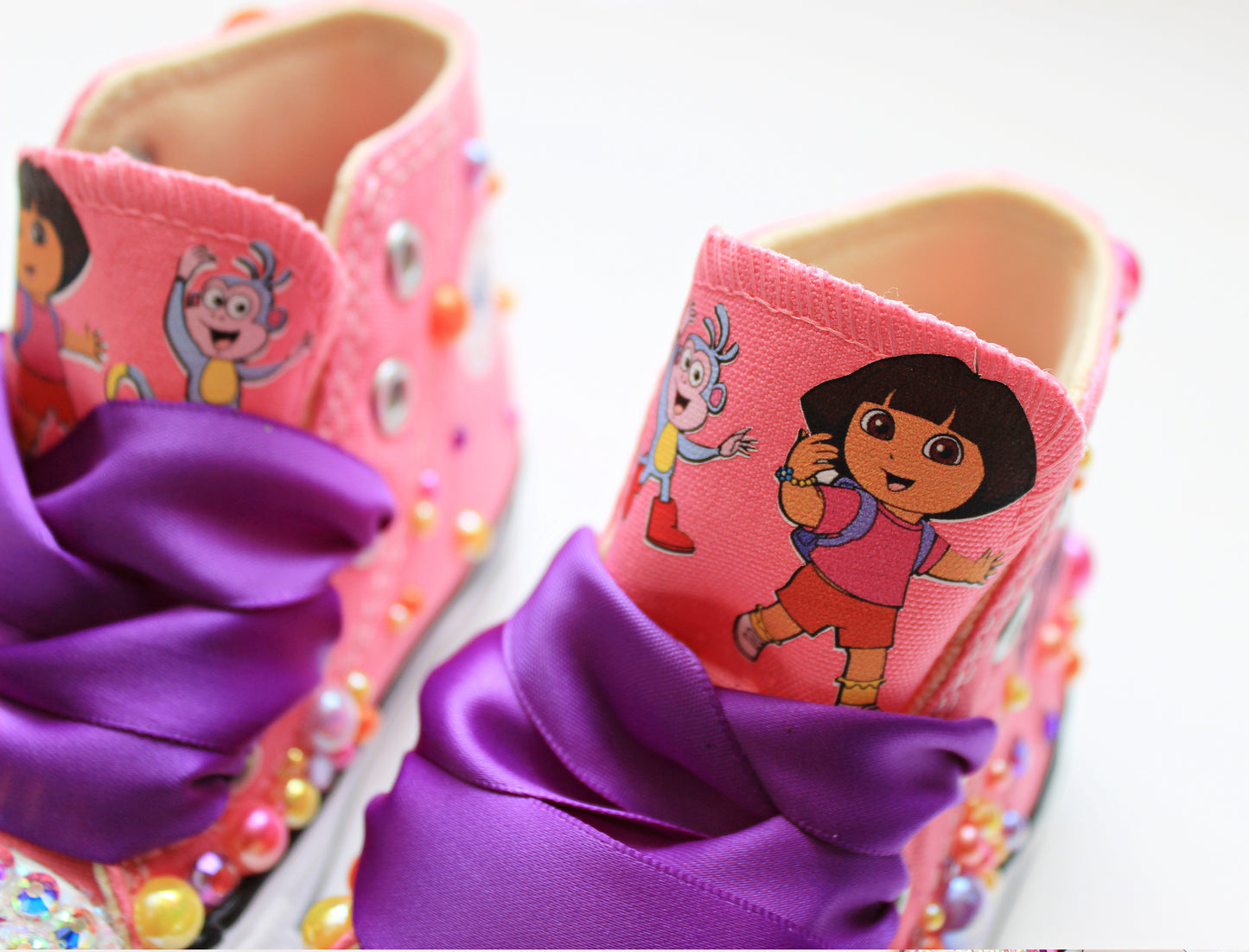 Dora the explorer shoes- Dora the explorer bling Converse-Girls Dora the explorer Shoes-Dora the explorer Converse