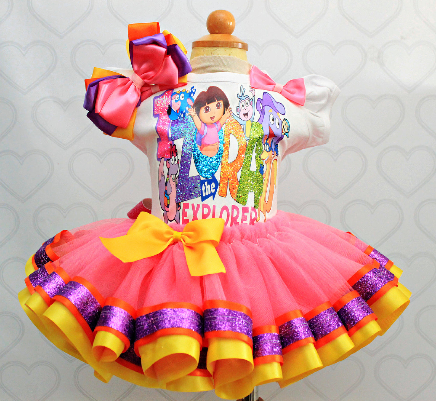 Dora the Explorer tutu set- Dora the Explorer outfit-Dora the Explorer birthday outfit