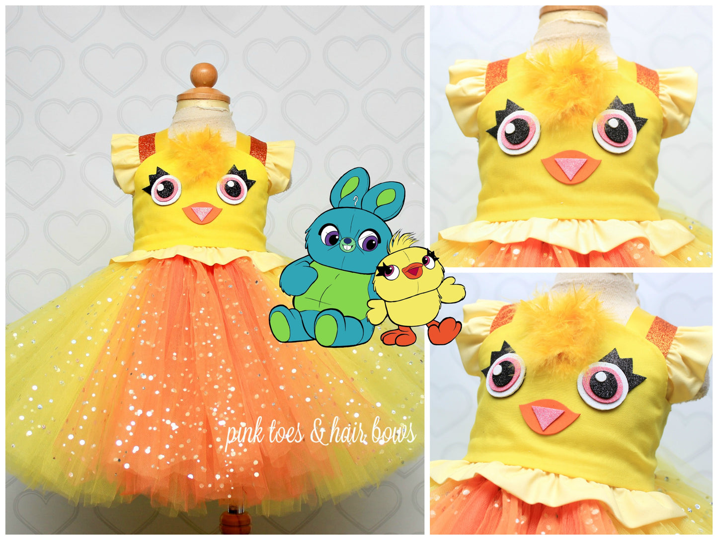 Ducky Dress-Ducky tutu set-Ducky outfit-Ducky tutu dress-Toy story costume