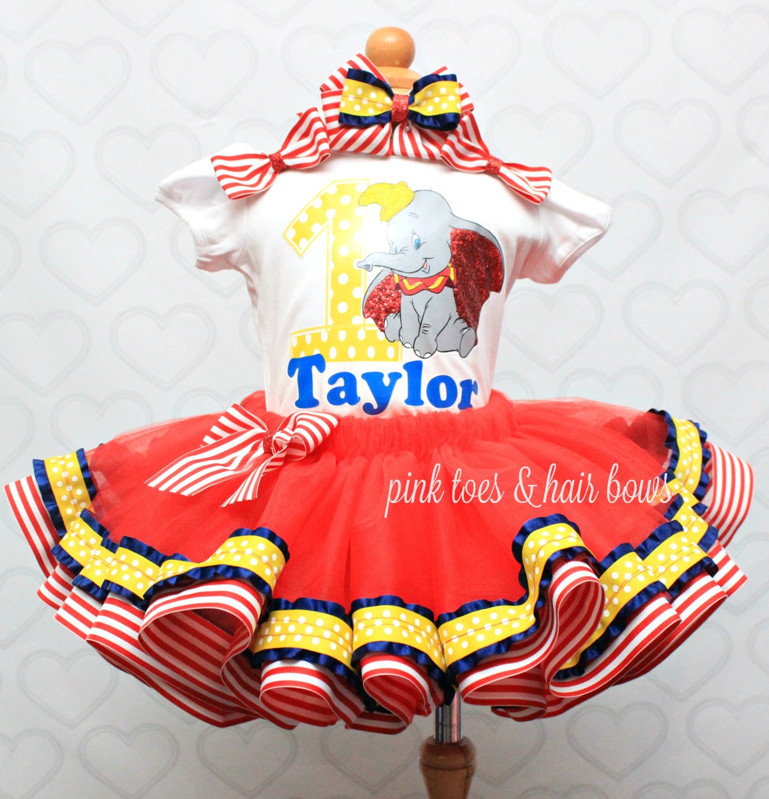 Dumbo tutu set-Dumbo outfit-Dumbo dress-Dumbo tutu