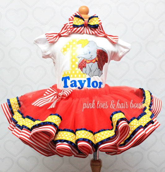 Dumbo tutu set-Dumbo outfit-Dumbo dress-Dumbo tutu