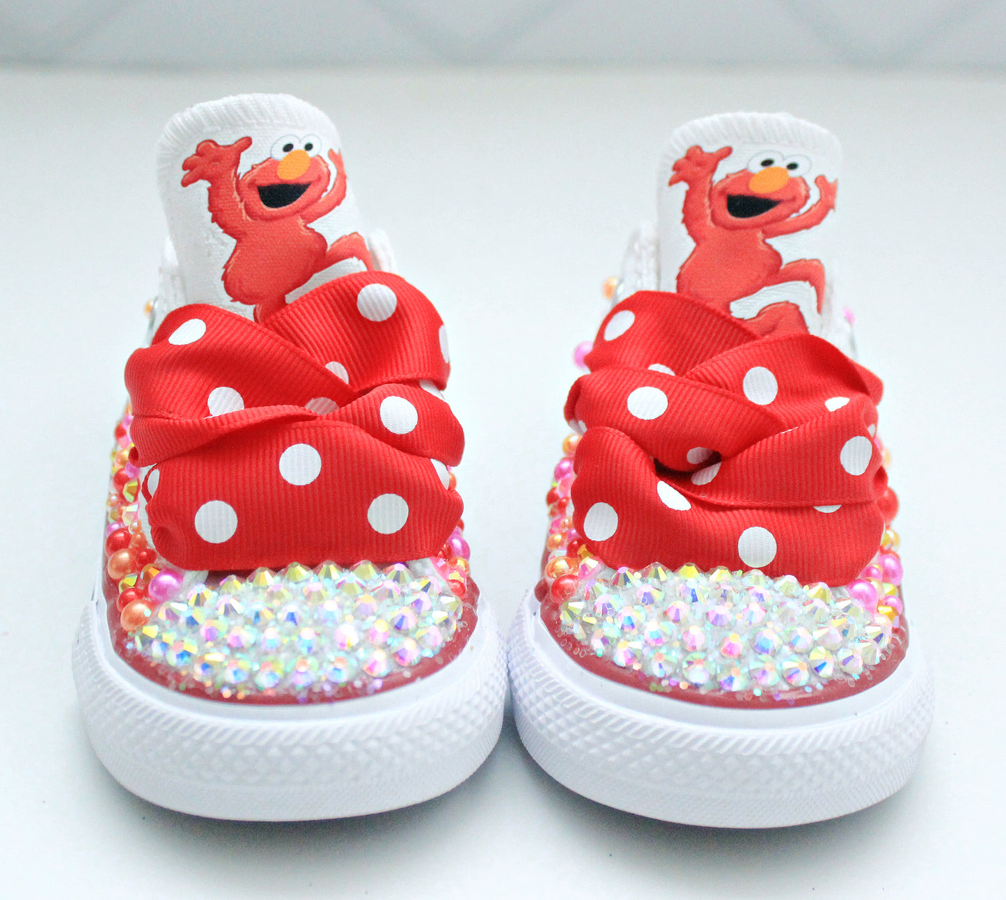 Elmo shoes- Elmo bling Converse-Girls Elmo Shoes-