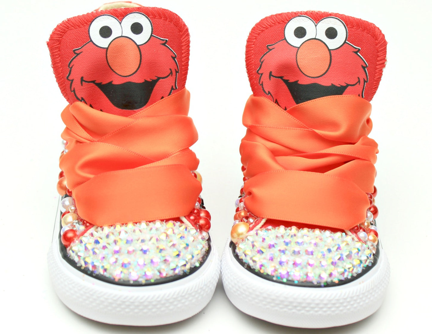 Elmo shoes- Elmo bling Converse-Girls elmo Shoes-sesame street shoes
