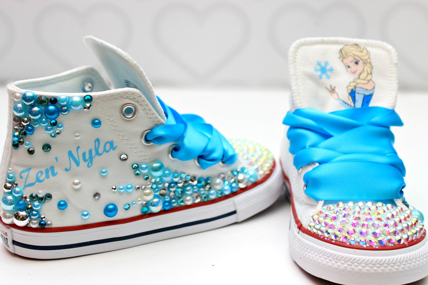 Frozen shoes- Frozen bling Converse-Girls Frozen Shoes-Elsa Shoes