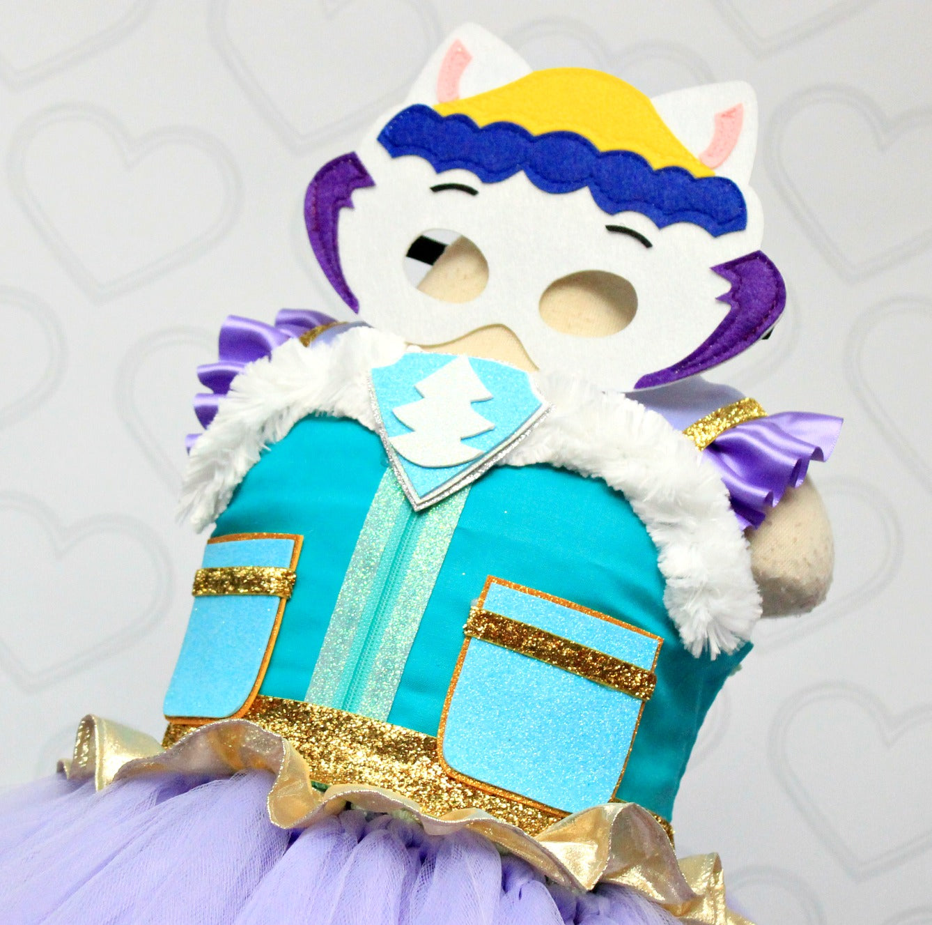 Paw patrol Costume- Everest costume- everest paw patrol tutu dress-paw patrol tutu-everest dress