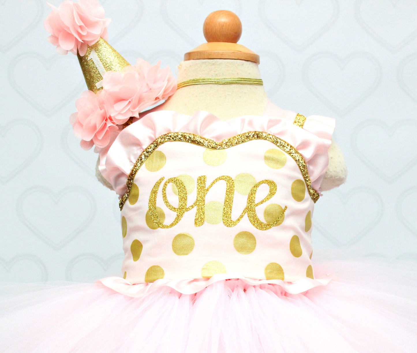 First birthday dress-first birthday tutu dress- Pink And Gold Tutu Dress-Pink and gold dress-Birthday dress