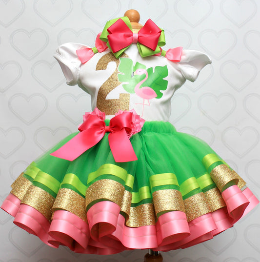 Flamingo tutu set-Flamingo outfit-Flamingo dress