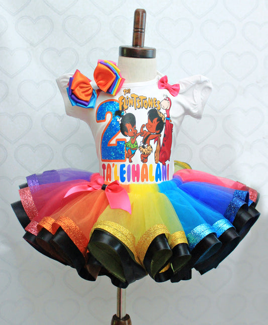 Flintstones tutu set-Flintstones outfit-Flintstones dress-Pebbles tutu set