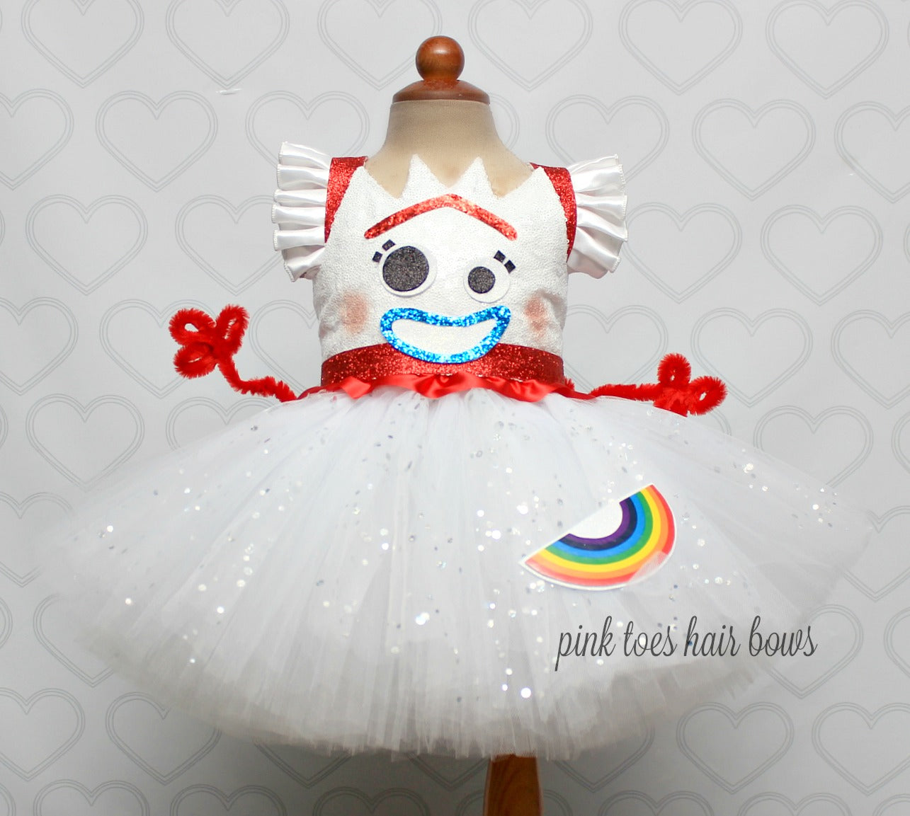 Forky Dress- Forky costume- Forky tutu dress-toy story costume-toy story dress