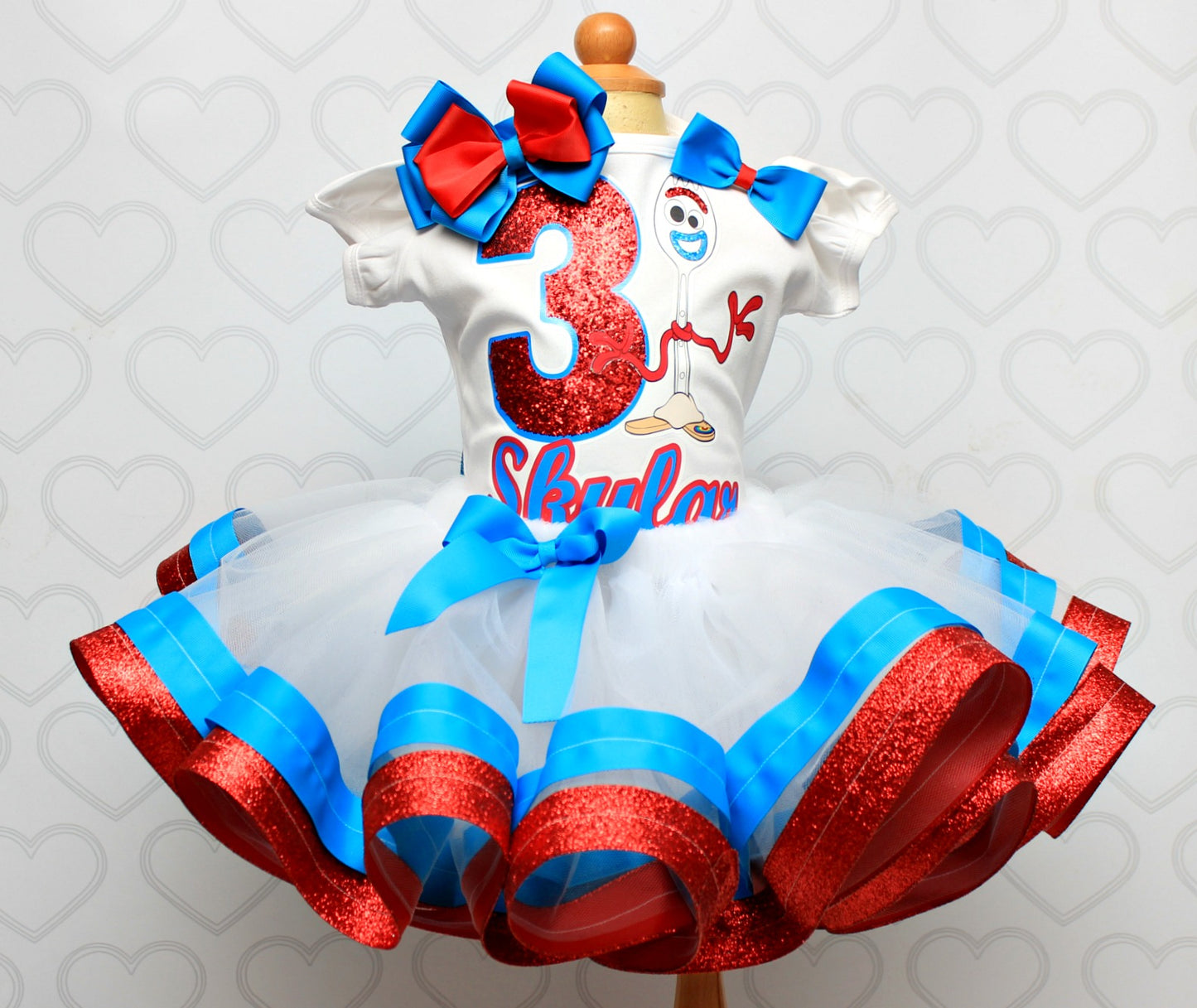 Forky tutu set-Forky outfit-Forky dress-Toy story tutu set