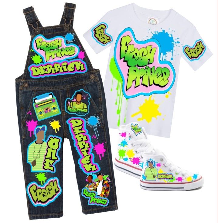 Fresh Prince overalls- Fresh Prince outfit- Fresh Prince birthday shirt- Fresh Prince birthday outfit