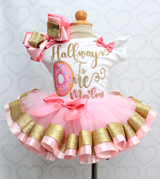 Donut Tutu set-  Donut outfit-Donut dress- donut tutu