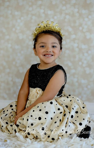 Holiday Diva Couture Polka dot Dress-Ready to ship