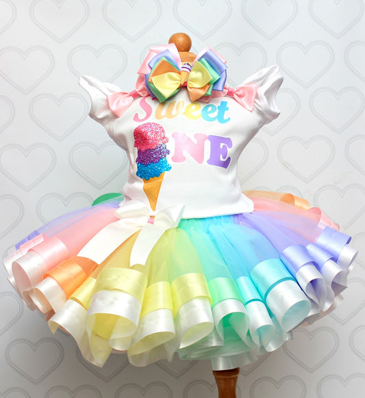 Ice Cream Tutu set-  Ice Cream outfit-Ice Cream dress-Ice Cream tutu