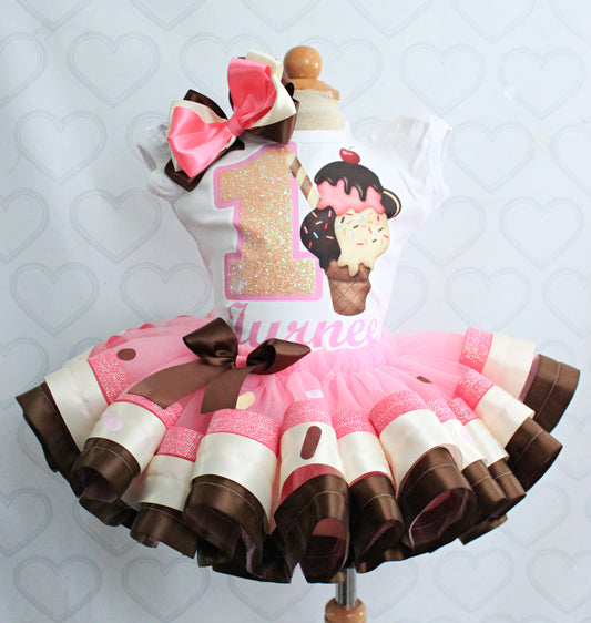 Ice Cream Tutu set-  Ice Cream outfit-Ice Cream dress-Ice Cream tutu-Ice cream birthday