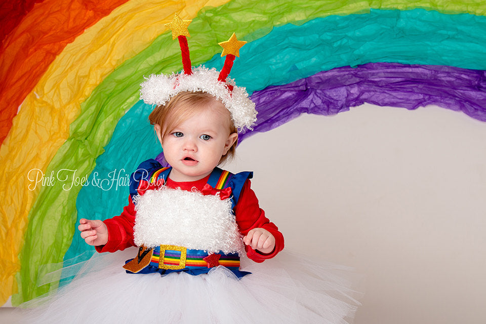 Twink Sprite dress- Rainbow Brite dress- Twink dress- Rainbow Brite costume-Twink sprite costume
