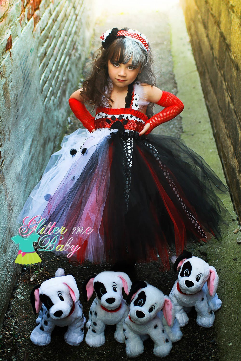 Cruella deville costume- cruella deville tutu dress- cruella deville dress