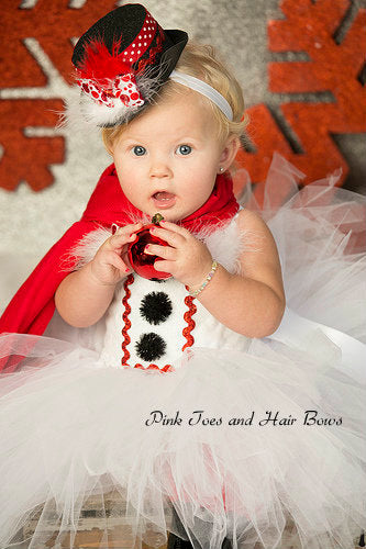 Snowman tutu Dress- Christmas tutu dress- frosty the snowman costume-frosty the snowman dress