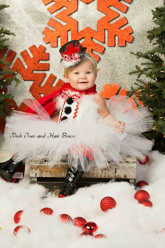 Snowman tutu Dress- Christmas tutu dress- frosty the snowman costume-frosty the snowman dress