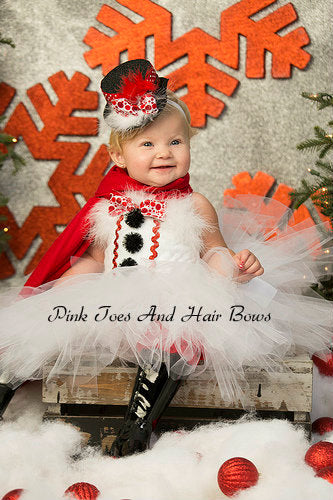 Snowman tutu Dress- Christmas tutu dress- frosty the snowman costume-frosty the snowman dress