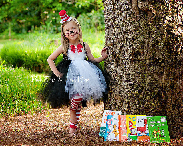 Cat in the Hat Tutu dress- Cat in the Hat tulle dress- Cat in the Hat dress- Cat in the Hat costume