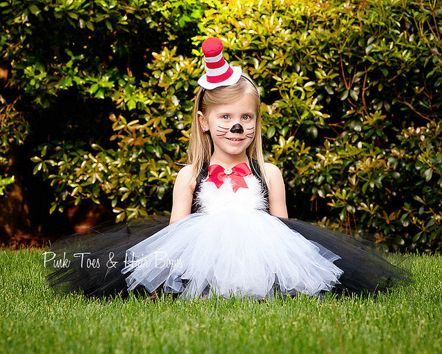 Cat in the Hat Tutu dress- Cat in the Hat tulle dress- Cat in the Hat dress- Cat in the Hat costume