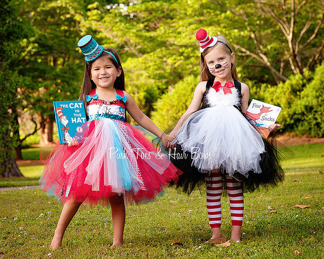 Cat in the Hat Tutu dress- Cat in the Hat tulle dress- Cat in the Hat dress- Cat in the Hat costume