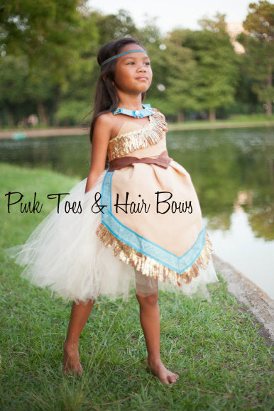 Pocahontas Dress- Pocahontas costume- Pocahontas tutu dress