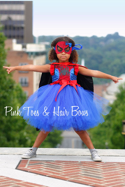 spider man dress Miles Morales Spiderman Costume, Into the verse Costume, red and Black Spiderman dress, Spiderman tutu, Spiderman dress, Gwen Stacy This would also be so cute for a Super hero themed birthday party Zendaya Dresses On-Theme in Cobweb-Covered