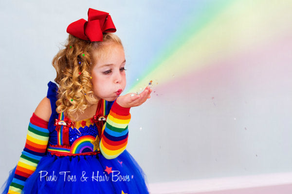 Rainbow Brite Tutu dress- Rainbow Brite tulle dress- Rainbow Brite dress- Rainbow Brite costume