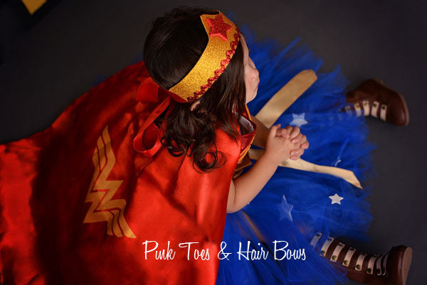 Wonder Woman dress- Wonder woman costume- wonder woman tutu dress- wonder woman