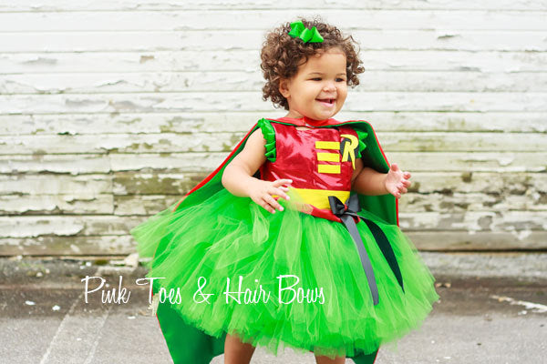 Robin costume- Robin tutu costume- Robin costume dress- Robin dress-Robin tutu