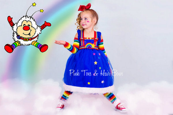 Rainbow Brite Tutu dress- Rainbow Brite tulle dress- Rainbow Brite dress- Rainbow Brite costume