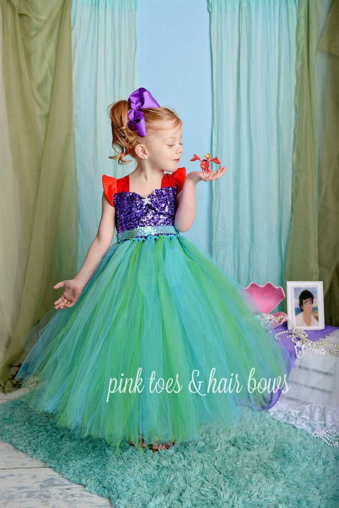 The little mermaid Tutu Dress-The little mermaid dress- Ariel Costume -mermaid Tutu