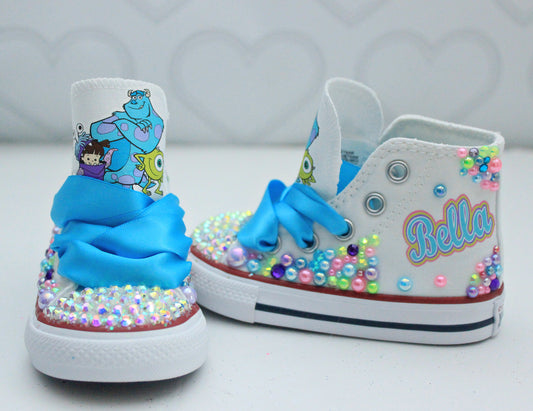 Monster inc shoes- Monster inc  bling Converse-Girls Monster inc  Shoes-Monster inc  Converse