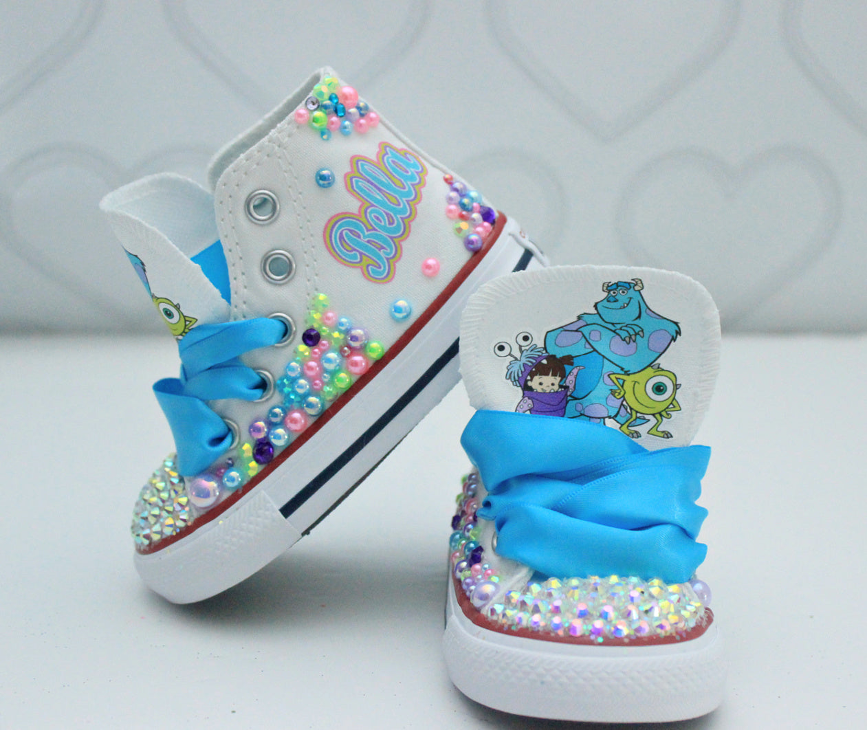 Monster inc shoes- Monster inc bling Converse-Girls Monster inc Shoes-Monster inc Converse