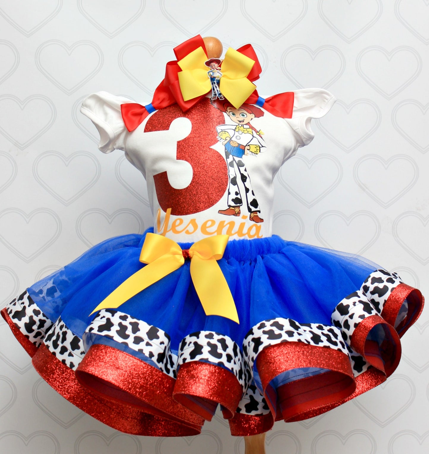 Jessie tutu set-Jessie outfit-Jessie dress-Toy story tutu set