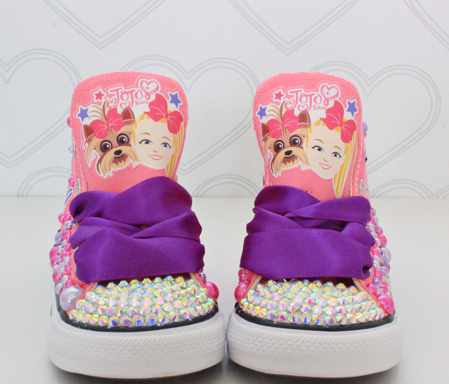 Jojo Siwa shoes-Jojo Siwa bling Converse-Girls Jojo Siwa Shoes-Jojo Siwa Converse