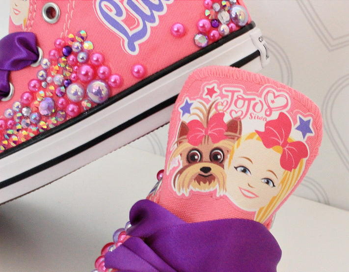 Jojo Siwa shoes-Jojo Siwa bling Converse-Girls Jojo Siwa Shoes-Jojo Siwa Converse