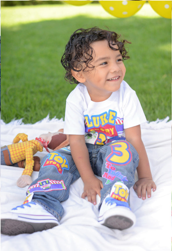 Toy story boys outfit - Toy story Denim Set-Boys Toy story boys denim set- toy story Birthday outfit