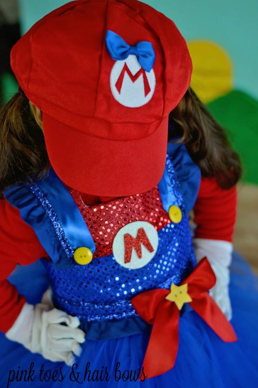 Super mario bros tutu dress- Mario Costume- mario dress- mario tutu- mario tutu dress
